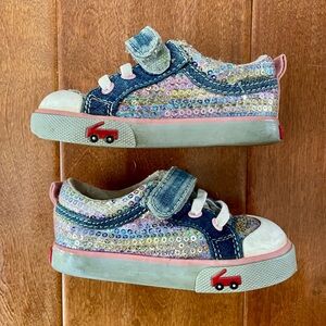 See Kai Run - Kristin, Chambray & Sequins Sneakers